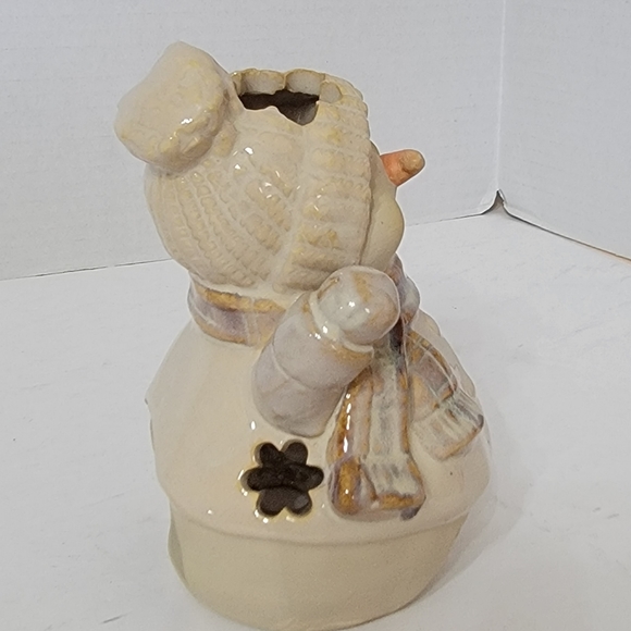 Kirkland Ceramic Christmas Snowman Tea Light Illuminary - Picture 2 of 11